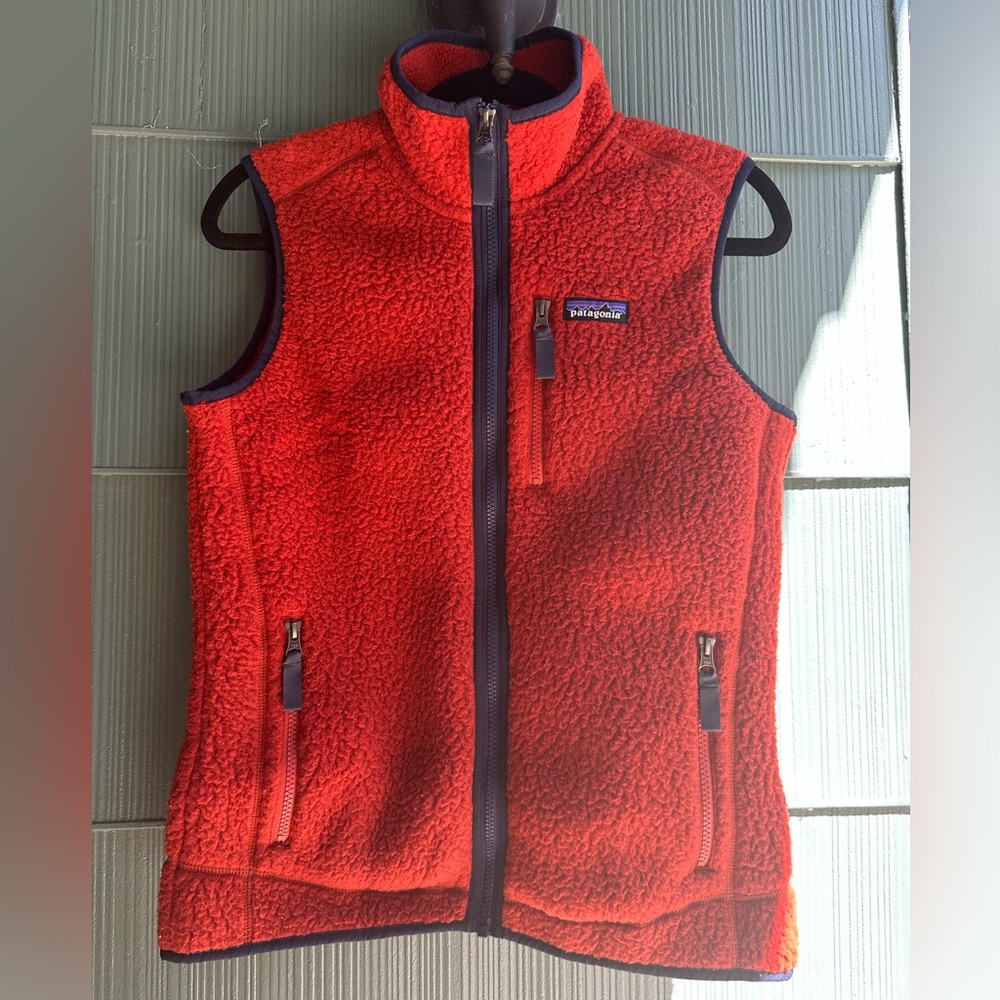 Red Patagonia Retro Pile Fleece Vest